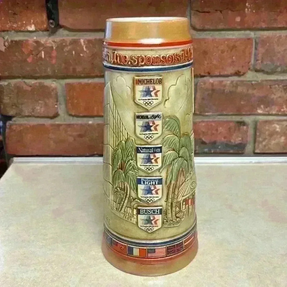 Anheuser Busch Los Angeles Olympic Games Stein 1980/1984 Made by Ceramante - Picture 2 of 10